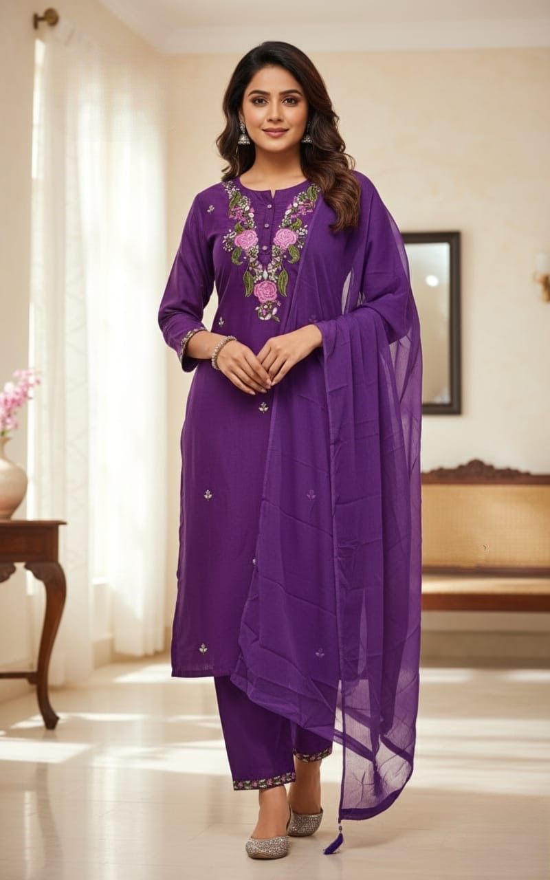 Classic Grace Straight Fit Ethnic Wear Set